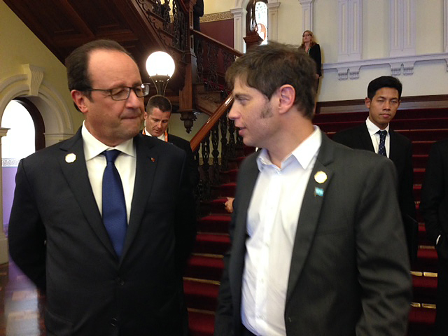 Kicillof y Hollande en Brisbane.